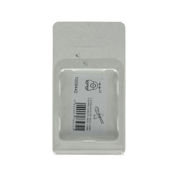 Mack 1008442 - 4 abrazaderas de alambre de acero 2mm acero inoxidable | 10 piezas