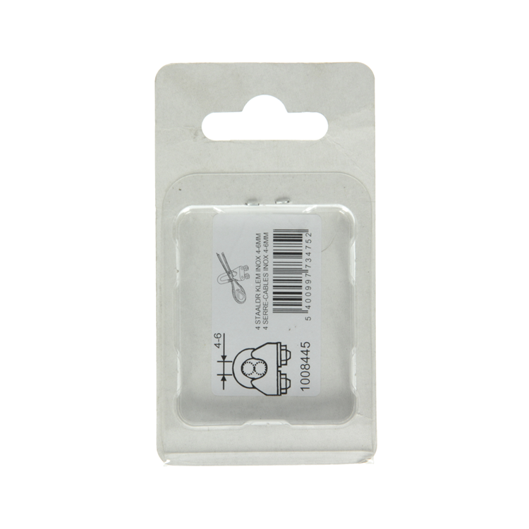 Mack 1008445 - 4 abrazaderas de alambre de acero 6mm acero inoxidable | 10 piezas