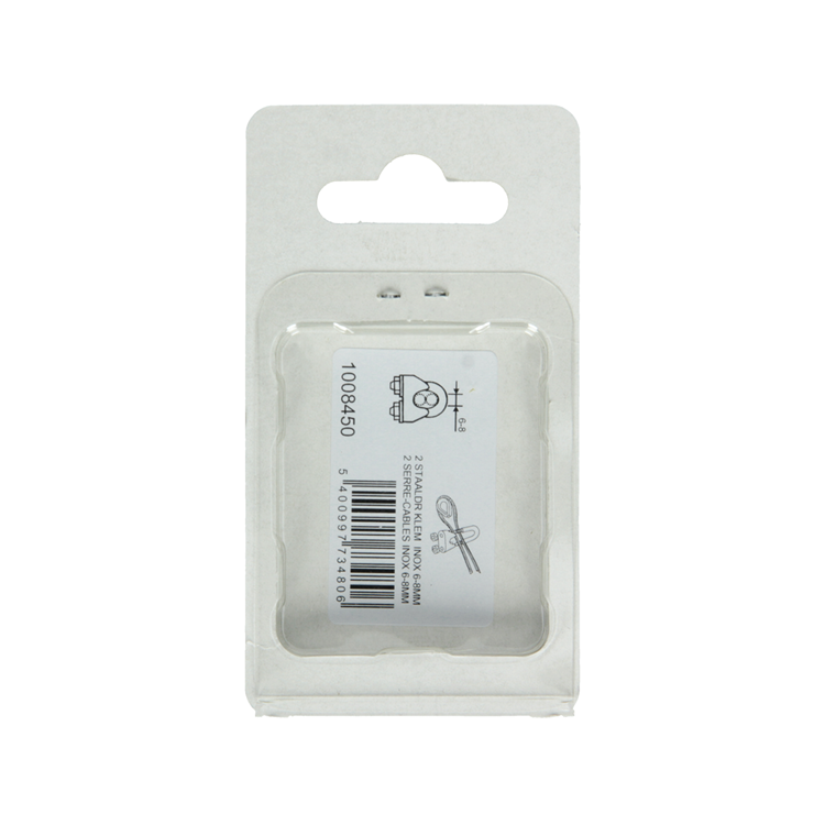 Mack 1008450 - 2 abrazaderas de alambre de acero 6-8mm acero inoxidable | 10 piezas