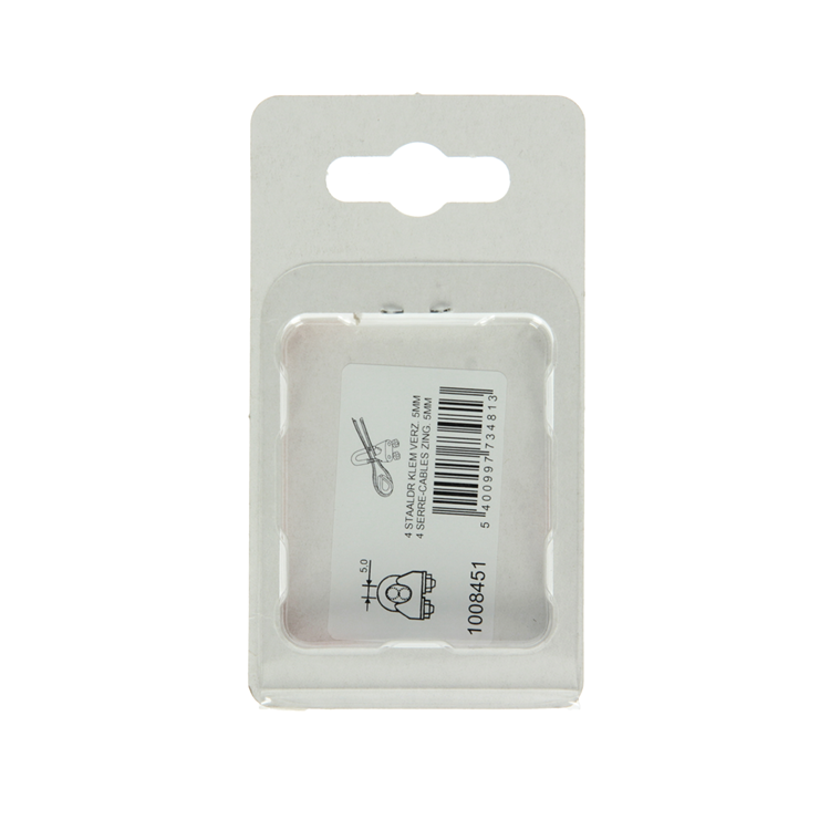 Mack 1008451 - 4 abrazaderas de alambre de acero 5mm galvanizado | 10 piezas