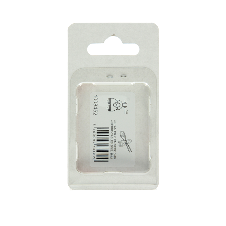 Mack 1008452 - 4 abrazaderas de alambre de acero 3mm galvanizado | 10 piezas