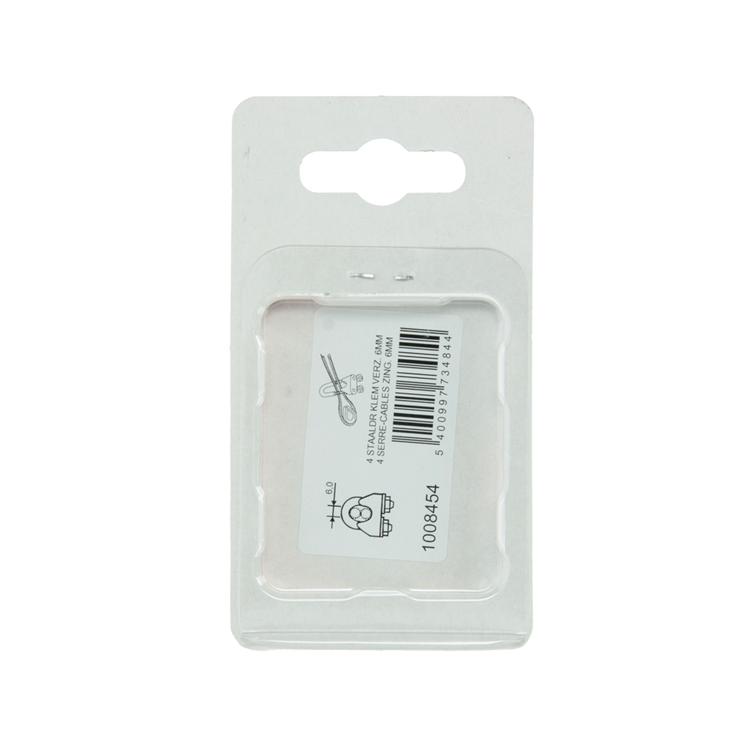 Mack 1008454 - 4 abrazaderas de alambre de acero 6mm galvanizado | 10 piezas