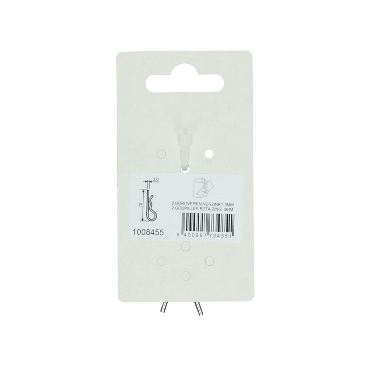 Mack 1008455 - 2 circlips simples 3mm galvanizados | 10 piezas