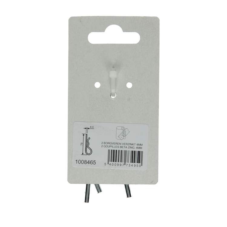 Mack 1008465 - 2 anelli elastici singoli 4mm zincati | 10 pezzi