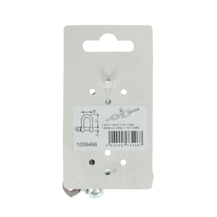 Mack 1008466 - 1 chaflán recto 11mm galvanizado | 10 piezas