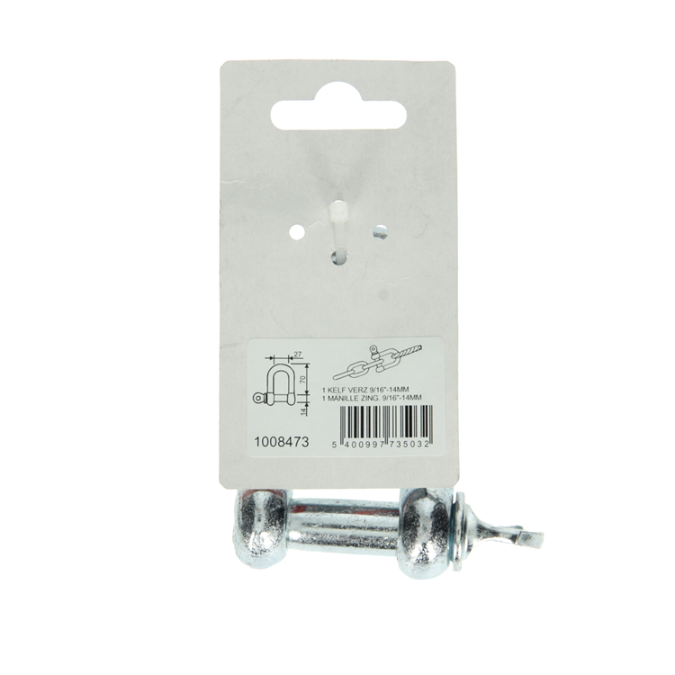 Mack 1008473 - 1 chaflán recto 14mm galvanizado | 10 piezas