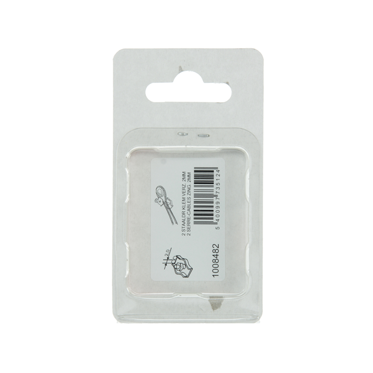 Mack 1008482 - 2 abrazaderas de alambre de acero 2mm galvanizado simplex | 10 piezas