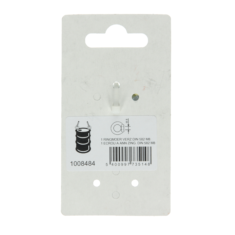 Mack 1008484 - 1 abrazadera DIN 582 m8 galvanizada | 10 piezas
