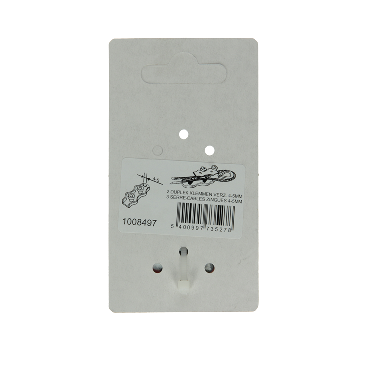 Mack 1008497 - 2 abrazaderas de alambre de acero 5mm dúplex galvanizado | 10 piezas