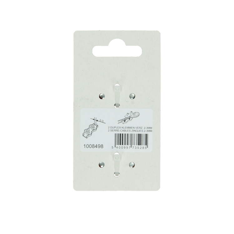 Mack 1008498 - 2 abrazaderas de alambre de acero 3mm dúplex galvanizado | 10 piezas