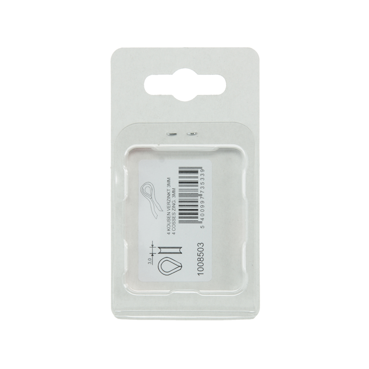 Mack 1008503 - 4 manguitos 3,5mm galvanizados | 10 piezas