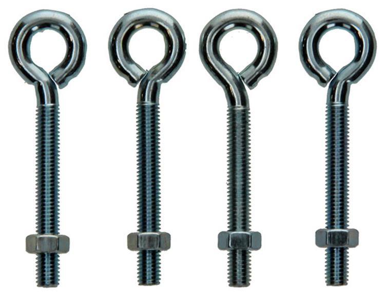 Mack 1008545 - 4 cáncamos + tuerca m5 x 40mm galvanizados | 10 piezas
