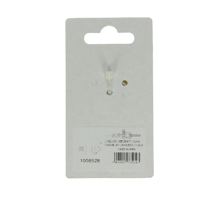 Mack 1008528 - 2 mordazas ovaladas 6mm galvanizadas | 10 piezas