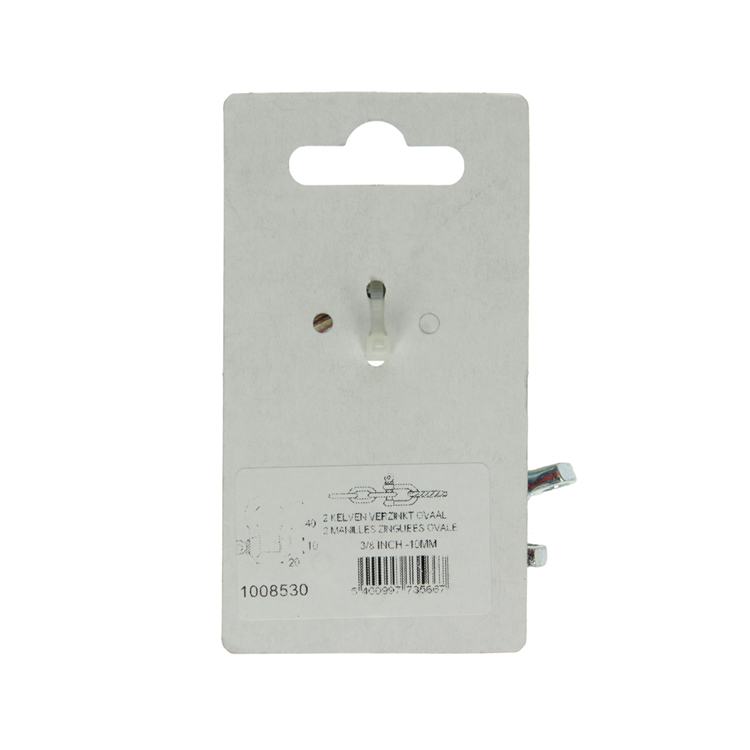 Mack 1008530 - 2 huecos ovalados 10mm galvanizados | 10 piezas