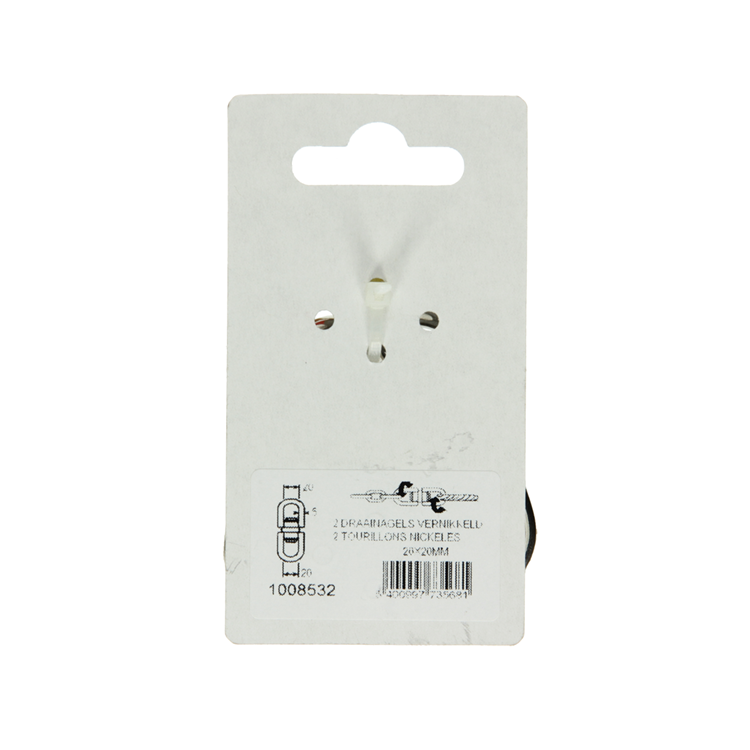 Mack 1008532 - 2 clavos torneados niquelados 20x20mm k | 5 piezas