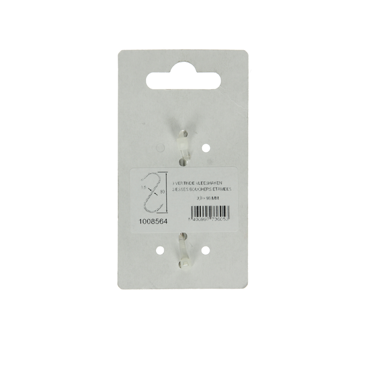 Mack 1008564 - 3 ganchos para carne enlatada 3,9 x 80 mm | 10 piezas