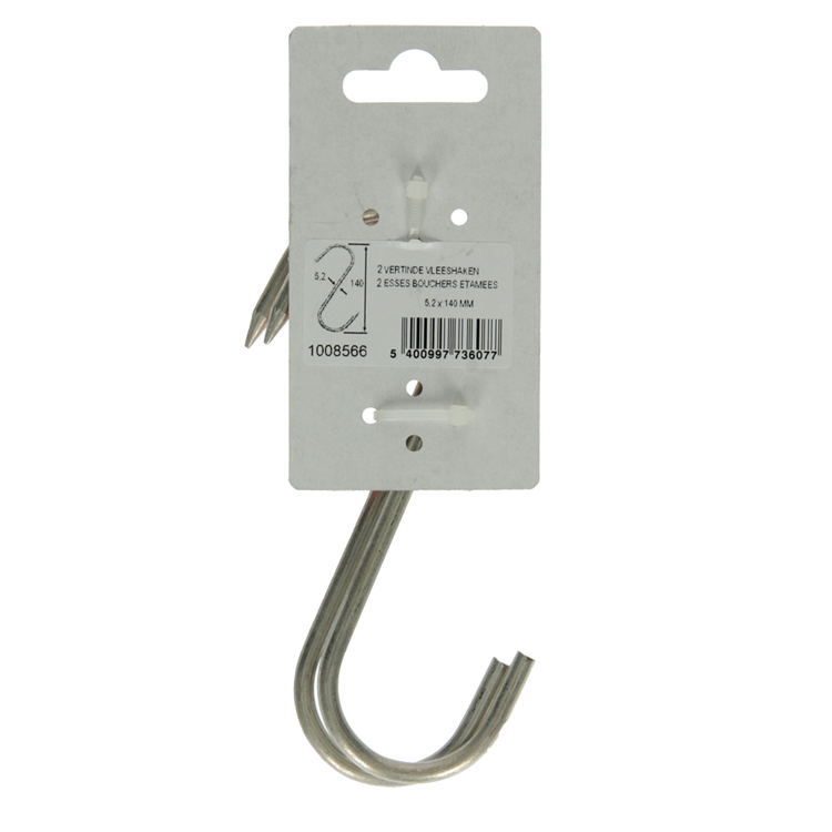 Mack 1008566 - 2 ganchos para carne enlatada 5,2 x 140 mm | 10 piezas