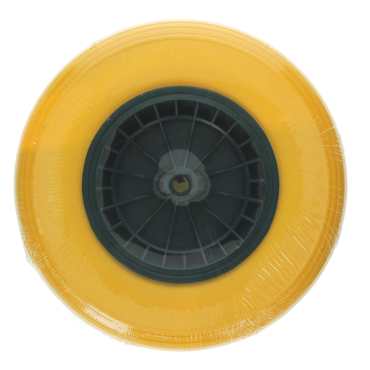 1039748 - rueda de carretilla antipinchazos ø 400 borde verde | 3 piezas