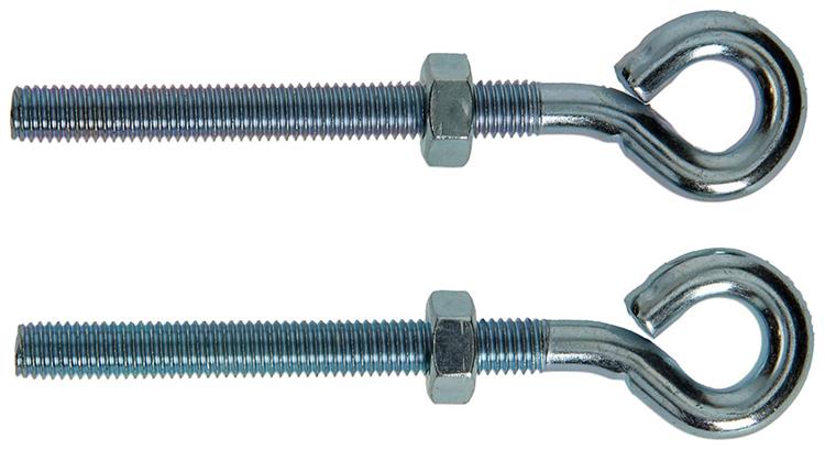 Mack 1008557 - 2 cáncamos + tuerca m10 x 100mm galvanizados | 10 piezas