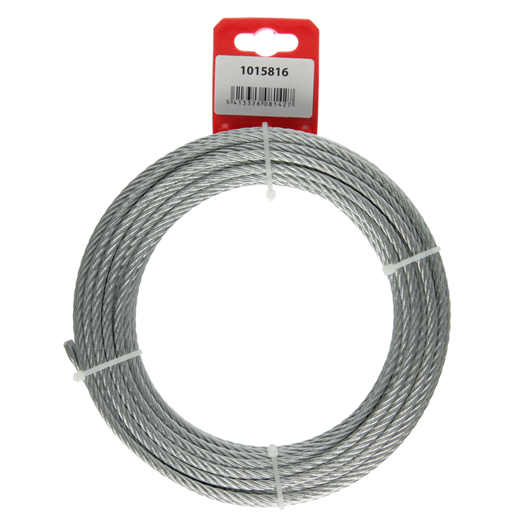Mack 1015816 - cable de acero galvanizado 6x19 10m 5mm wll 250 kg din en 12385-4 | 5 piezas