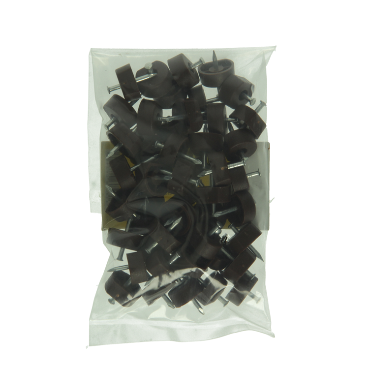 Mack 1013741 - 50 soportes para estantes + clavo marrón ø 10 mm | 10 piezas