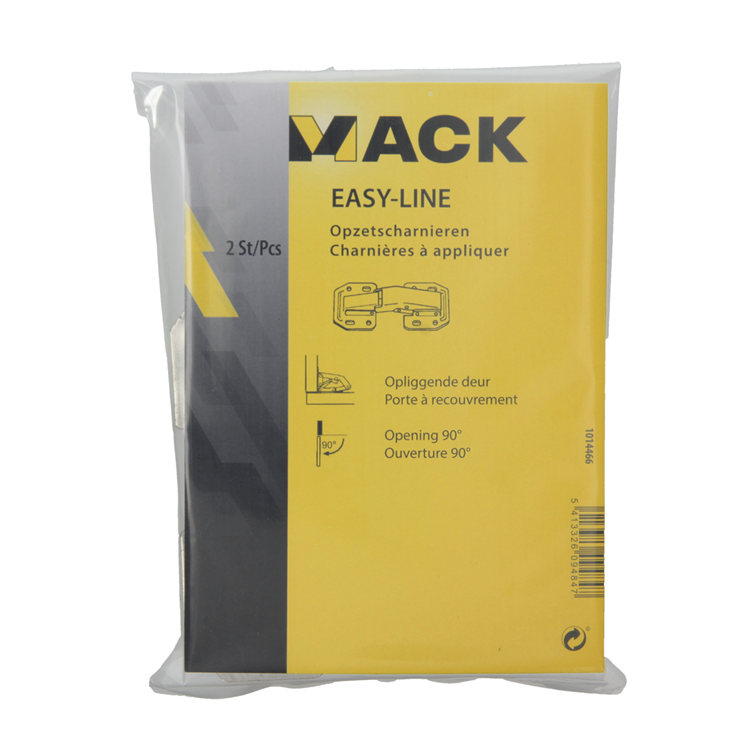 Mack 1014466 - 2 cerniere a molla nichelate easy-line | 10 pezzi