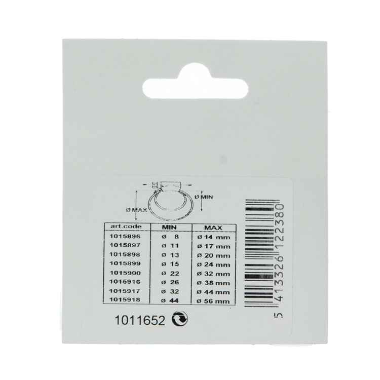 Mack 1011652 - abrazadera de manguera galvanizada 6-8mm 2uds | 12 piezas