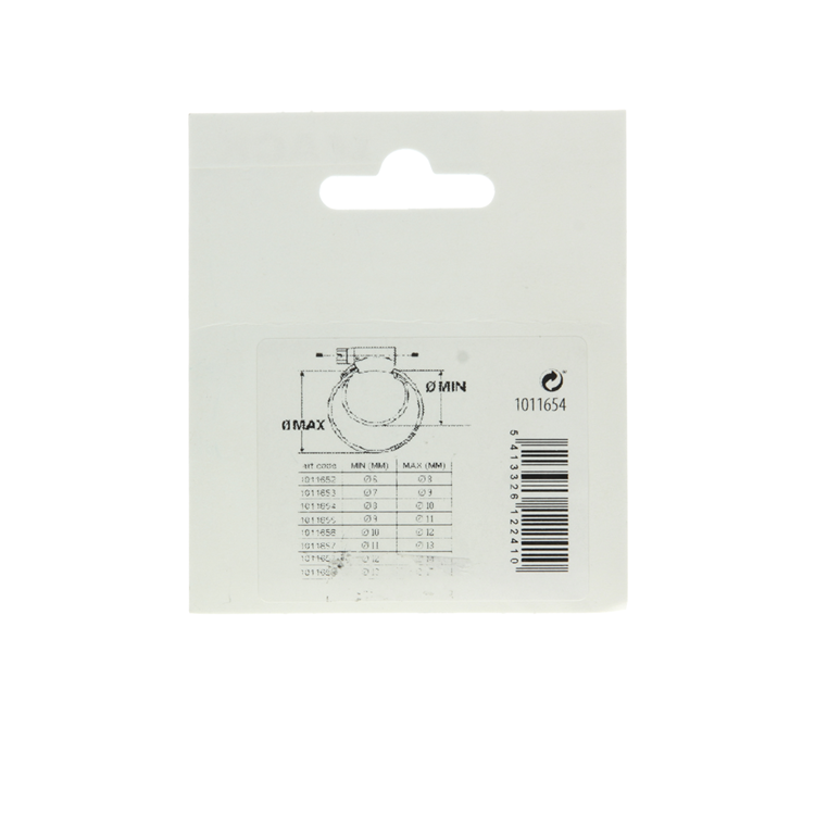 Mack 1011654 - fascetta stringitubo zincata 8-10mm 2pz | 12 pezzi