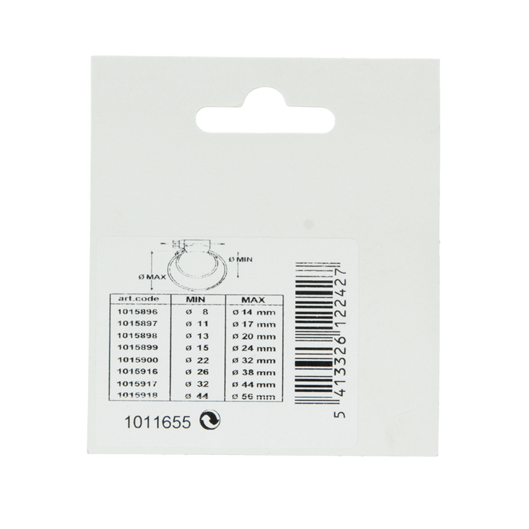 Mack 1011655 - 2 mini anillos tensores galvanizados 9x11mm | 10 piezas