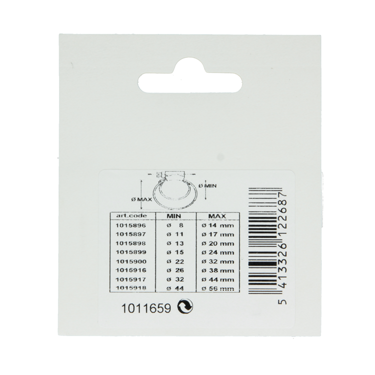 Mack 1011659 - 2 mini anillos tensores galvanizados 13x15mm | 10 piezas