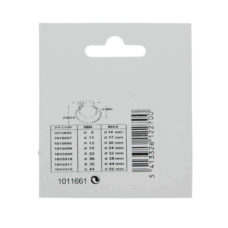 Mack 1011661 - 2 anillos tensores acero inoxidable 9mm 12x22mm | 10 piezas