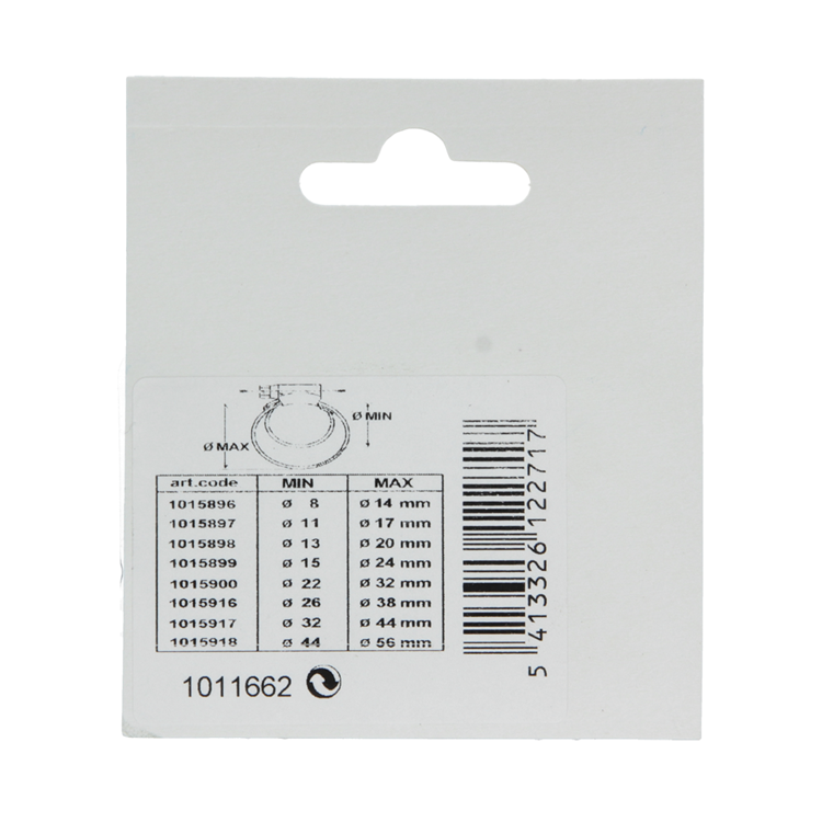 Mack 1011662 - abrazadera de manguera de acero inoxidable 16-27mm 2 piezas | 12 piezas