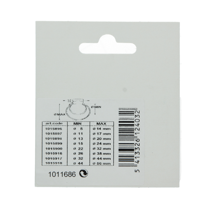 Mack 1011686 - abrazadera de manguera galvanizada 15-17mm 2uds | 12 piezas