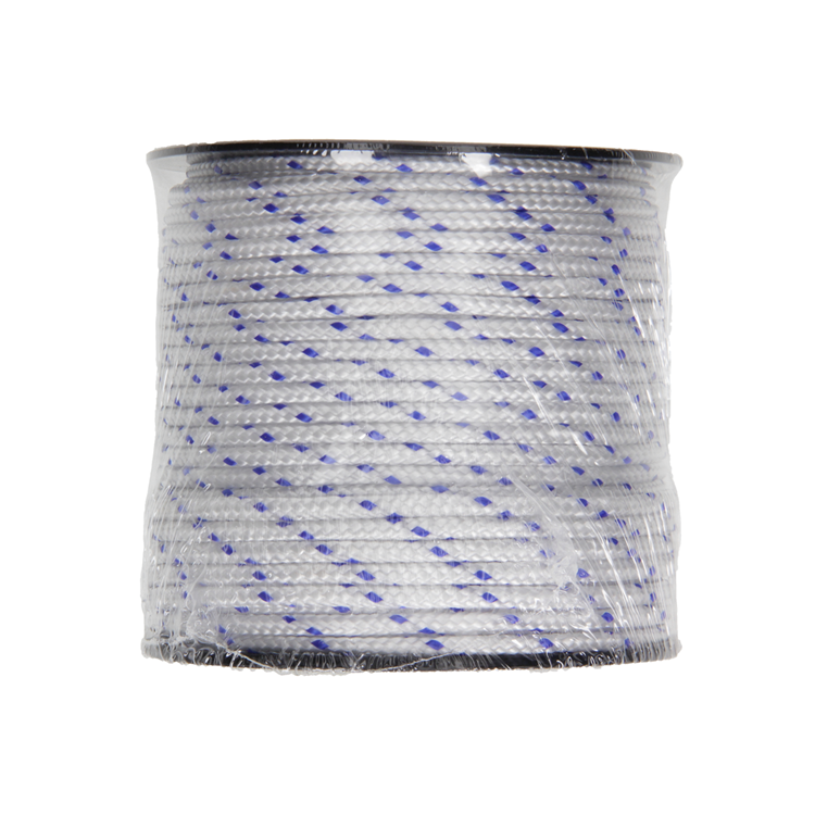 Mack 1014934 - pp braided white blue bobbin 4mm 50m | 5 pieces