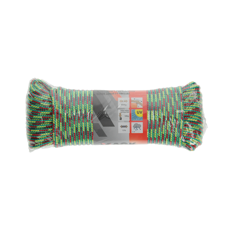 Mack 1014940 - cuerda deportiva pp hilo trenzado5mm 20m | 5 piezas