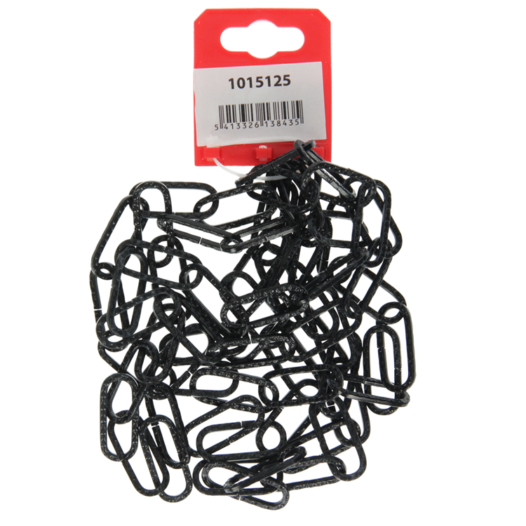 Mack 1015125 - cadena decorativa negra plana ø 3mm l 29mm 2m | 5 piezas