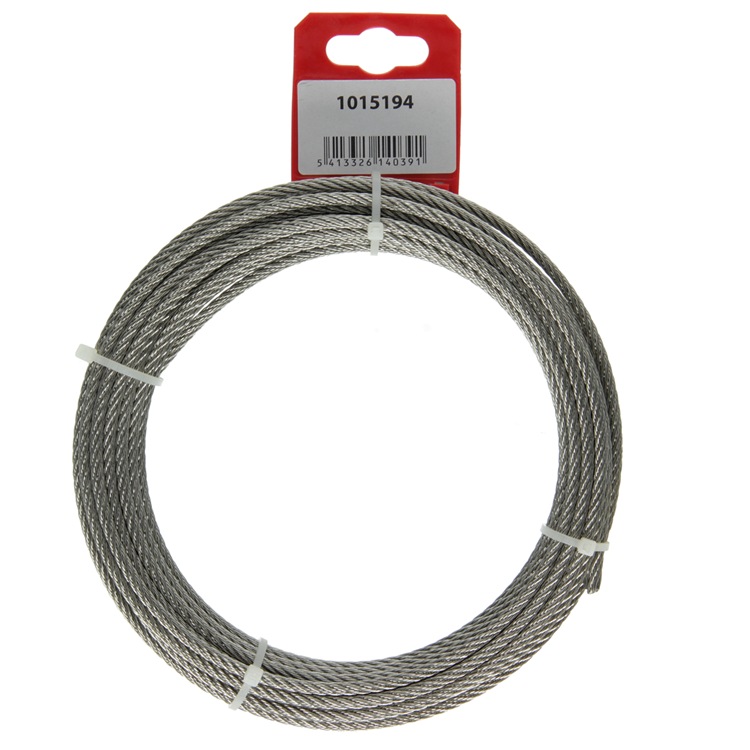 Mack 1015194 - cable de acero 7x7 acero inoxidable aisi 316 104mm wll 150 kg din en 12385-4 | 5 piezas