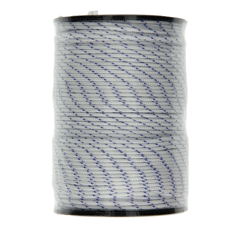 Mack 1013956 - pp braided white blue bobbin 2mm 150m | 5 pieces