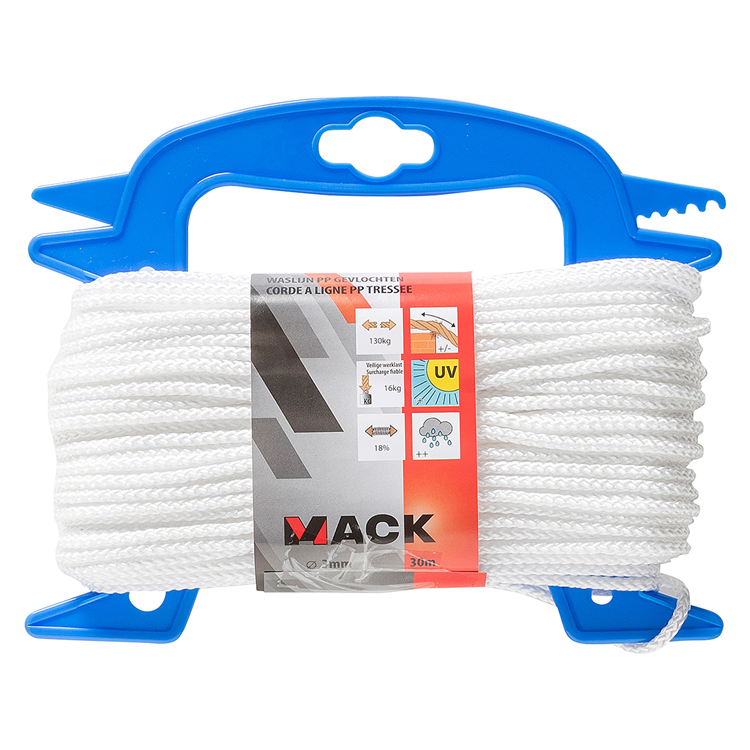 Mack 1013961 - multilon rope white reel 3mm 30m | 5 pieces
