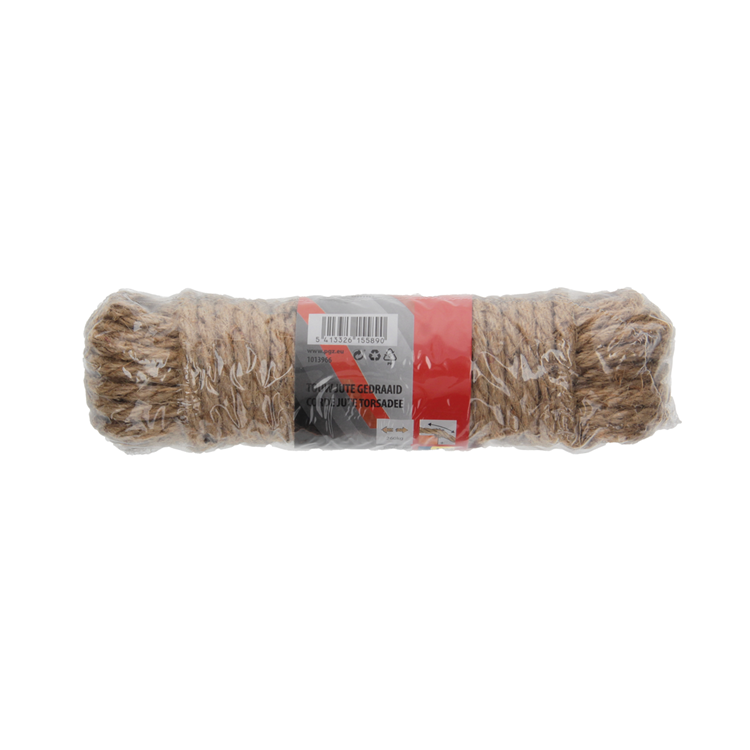 Mack 1013966 - cuerda de yute hebra retorcida 6mm 10m | 5 piezas
