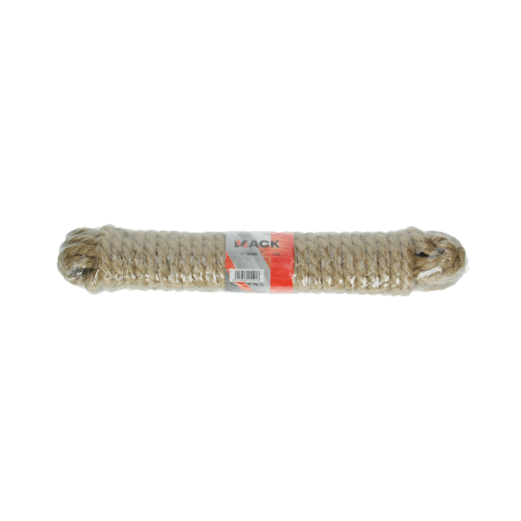 Mack 1013968 - cuerda de yute hebra retorcida 10mm 10m | 5 piezas
