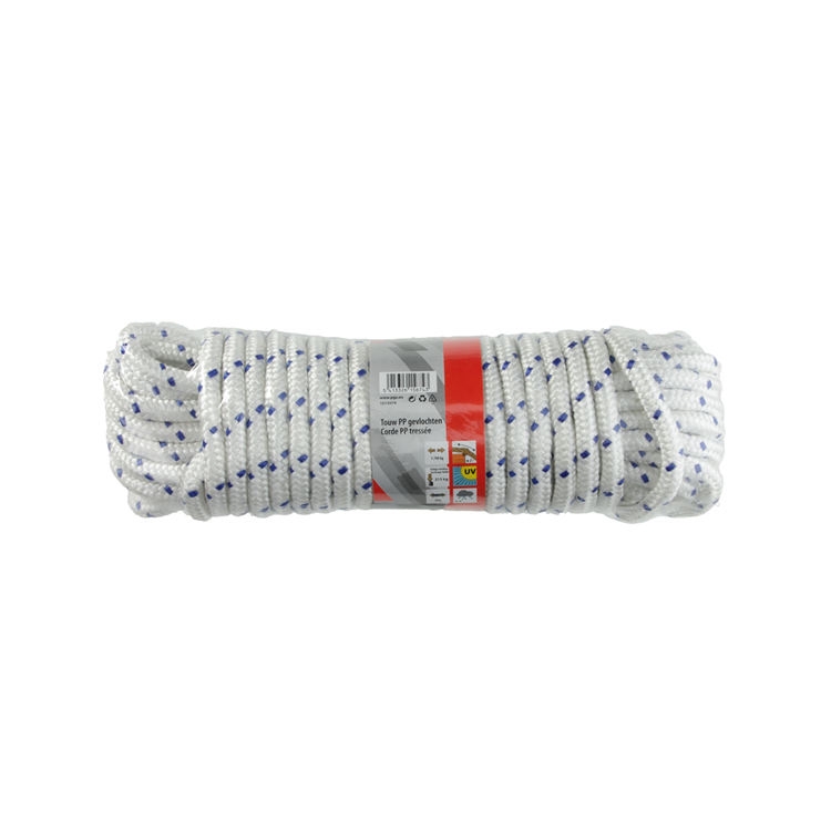 Mack 1013979 - filo pp intrecciato bianco blu 12mm 15m | 5 pezzi