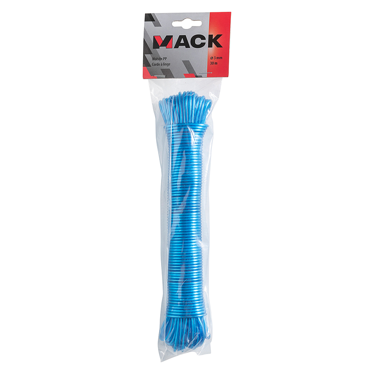 Mack 1014009 - Hilo tendedero pp hilo azul 3mm 30m | 5 piezas