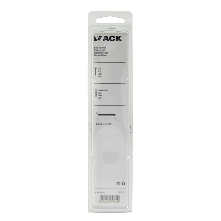 Mack 1017127 - clavo cabeza plana 180 gr 5,0 x 125 mm | 10 piezas
