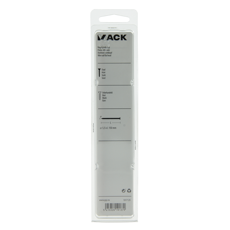 Mack 1017129 - clavo cabeza plana 180 gr 5,5 x 150 mm | 5 piezas
