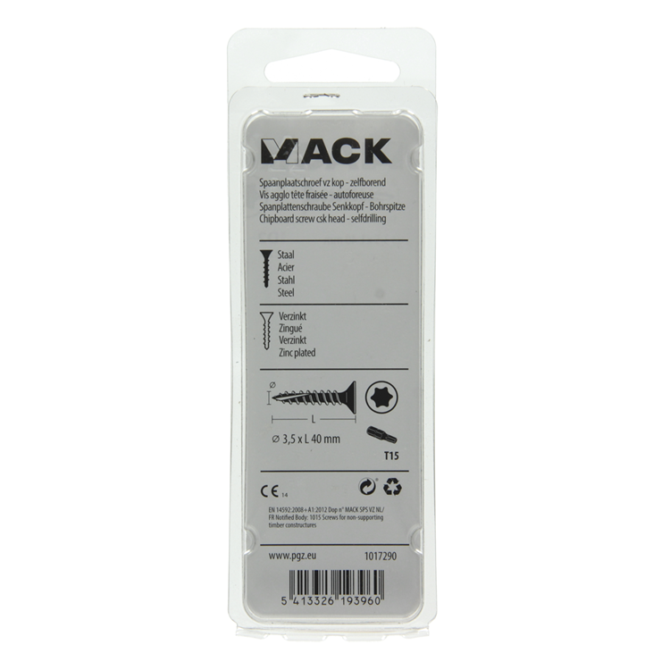 Mack 1017290 - spainplschr.vzkop-automontaje chapado en amarillo .22 piezas 3,5 x 40 mm | 10 piezas