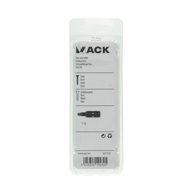Mack 1017325 - punta torx acero sin tratar 2 piezas t 15 | 10 piezas