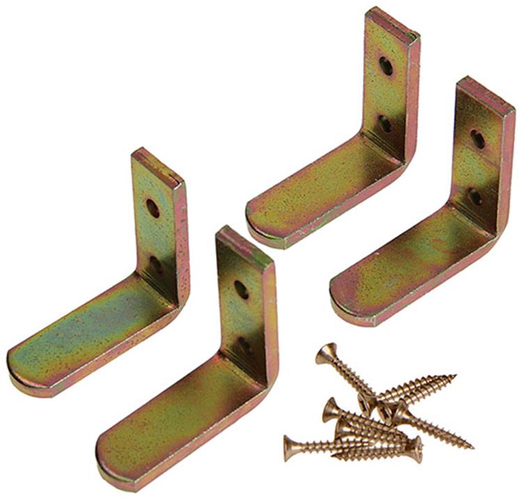 Mack 1010110 - 4 ganchos parachoques para persiana enrollable galvanizados 52x54mm | 5 piezas