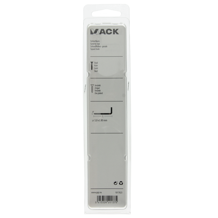 Mack 1017823 - tornillo pulgar acero galvanizado 4uds 5,0 x 80 mm | 5 piezas