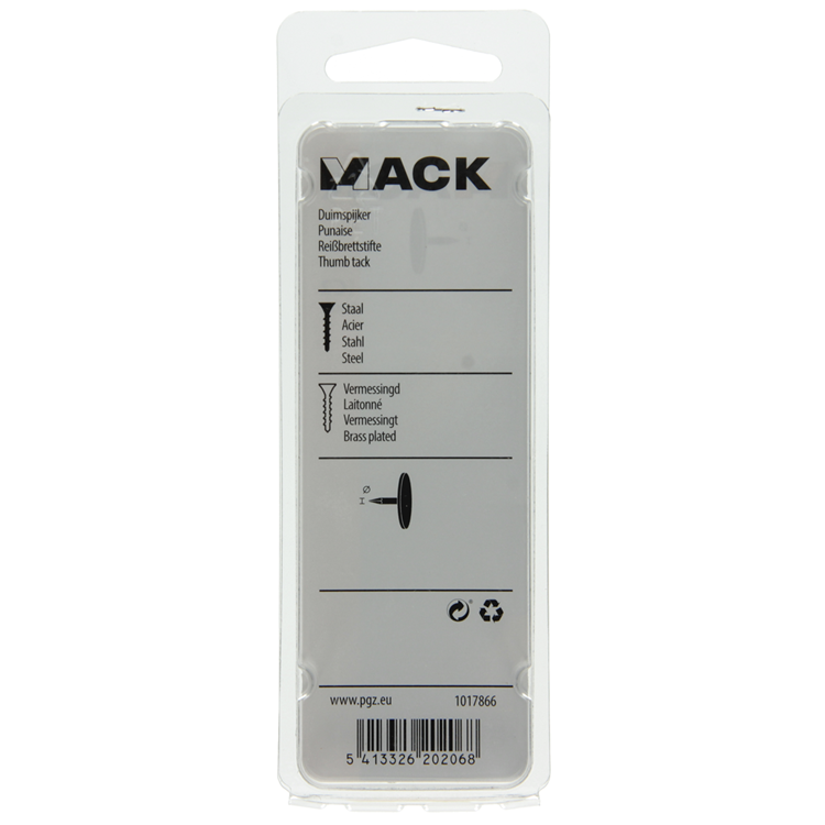 Mack 1017866 - miniatura acero latonado 100 piezas | 10 piezas